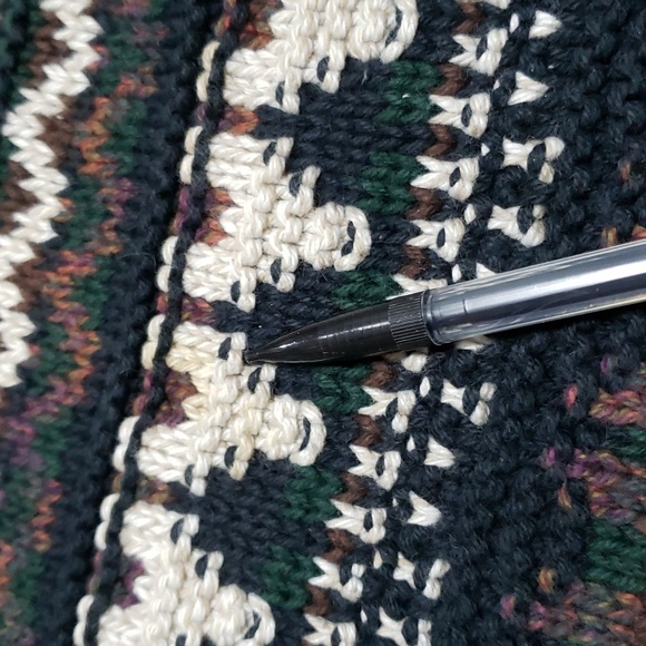 Vintage Landscape 100% Cotton Oversized Knit Sweater Men's Size Medium - Picture 13 of 14